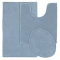 thumbnail image 1 of Garland Rug Queen Cotton Washable Bath Rug Set, 3 Piece Set (21"x34" Bath Rug, Contour Rug, & Toilet Lid) Sky Blue, 1 of 6