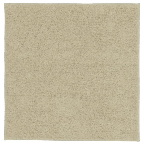 Garland Rug Queen Cotton Washable Natural Square Bath Rug, 24" x 24"