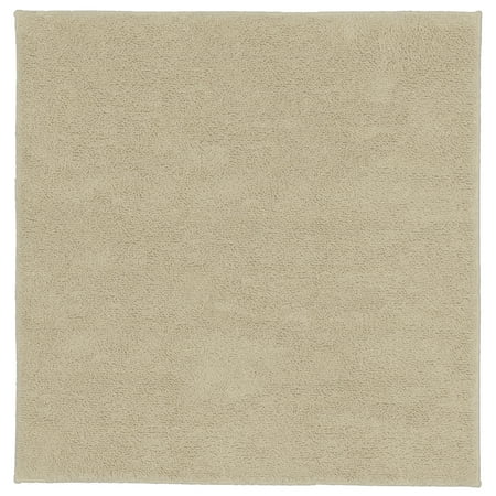 Garland Rug Queen Cotton Washable Natural Square Bath Rug, 36" x 36"