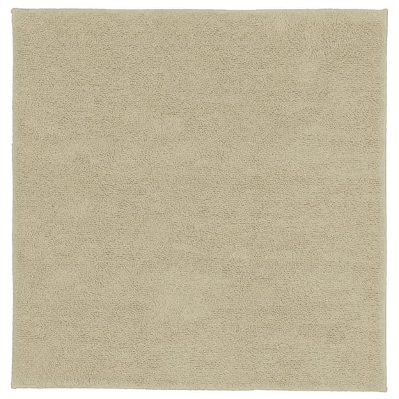 Garland Rug Queen Cotton Washable Natural Square Bath Rug, 36" x 36"