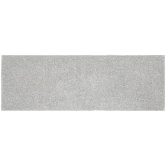 Garland Rug Queen Cotton Washable Platinum Gray Bath Runner, 22" x 60"