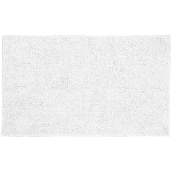 Garland Rug Queen Cotton Washable White Bath Rug, 30" x 50"