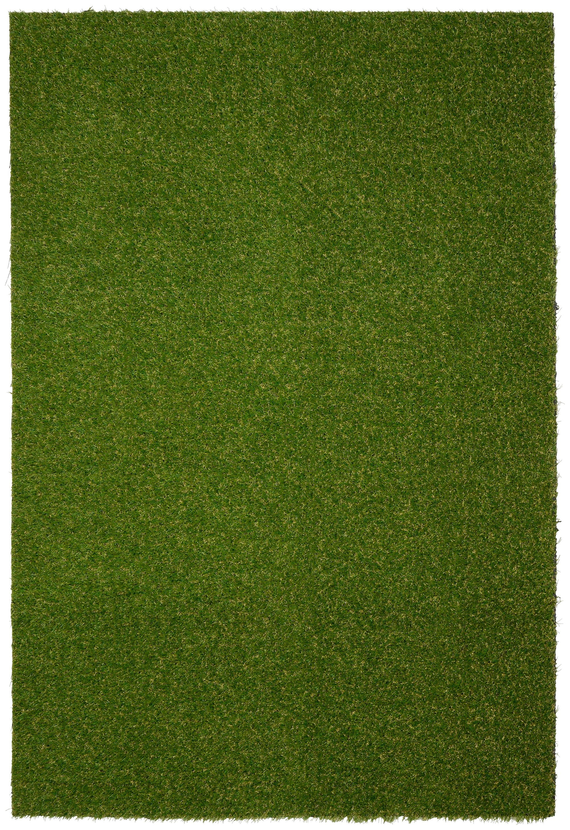 Green Polypropylene Artificial Grass Indoor/Outdoor Area Rug 6' x 7'6"