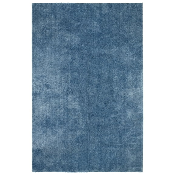 Garland Rug Room Size Washable Nylon Basin Blue Bathroom Carpet, 6' x 9'