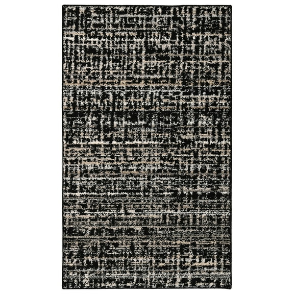 Garland Rug Rumba Black/Earth Tone Indoor Area Rug, 3' x 5'