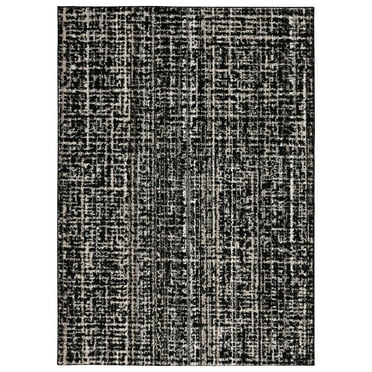 Garland Rug Rumba Black/Earth Tone Indoor Area Rug, 5' x 7'