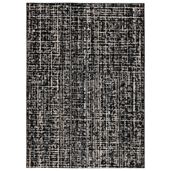 Garland Rug Rumba Black/Earth Tone Indoor Area Rug, 5' x 7'