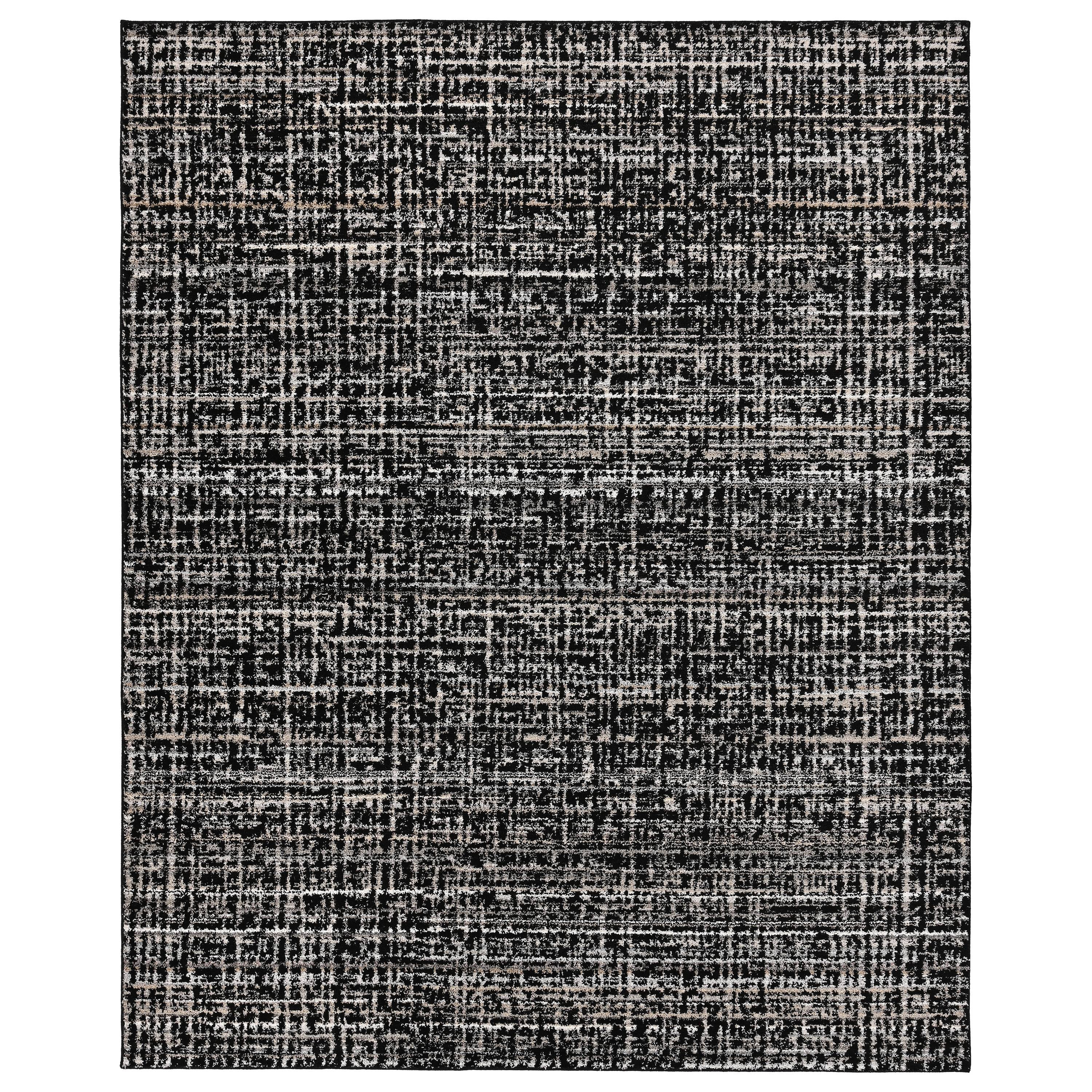 Garland Rug Rumba Black/Earth Tone Indoor Area Rug, 9' x 12'