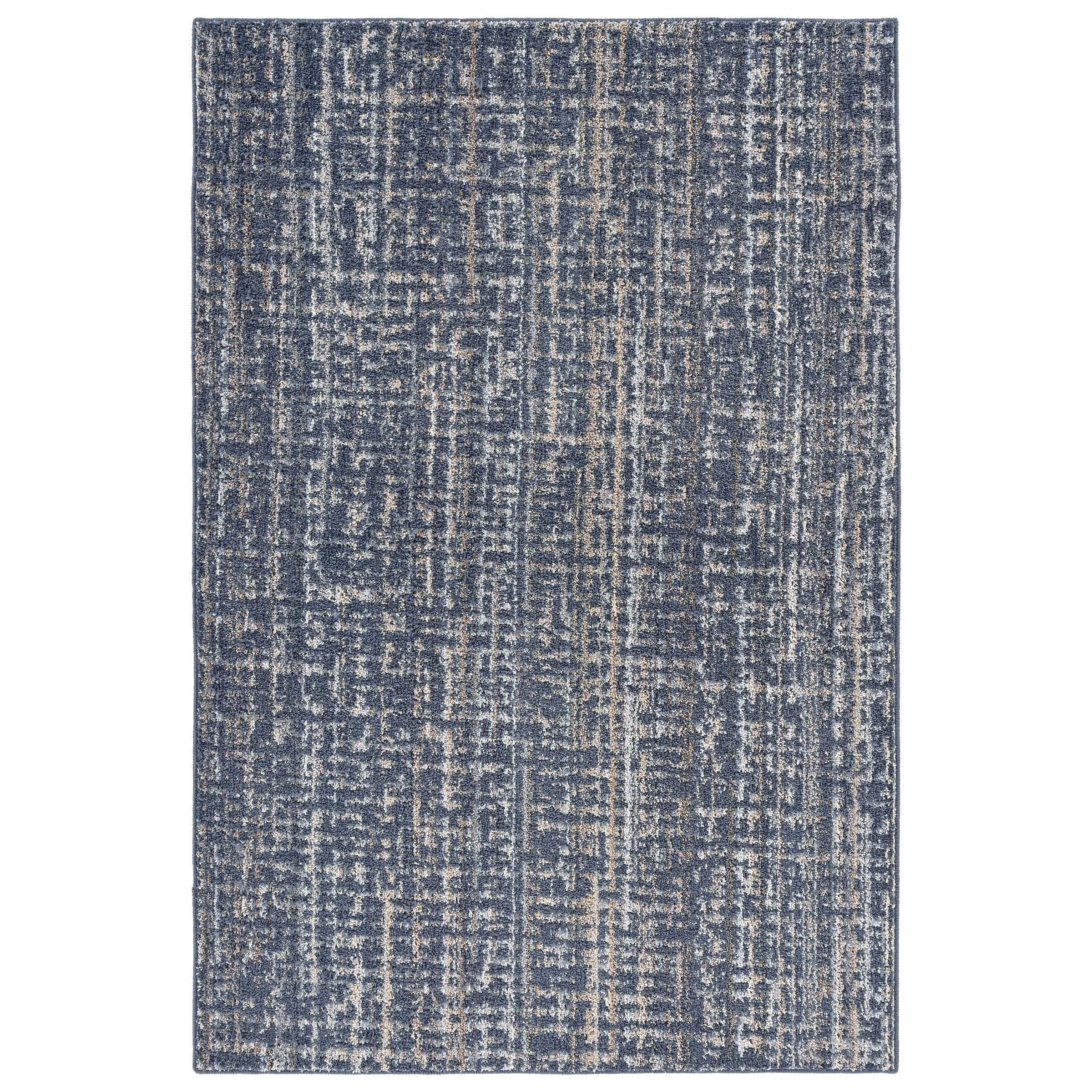 Garland Rug Rumba Slate Blue/Earth Tone Indoor Area Rug, 5' x 7'