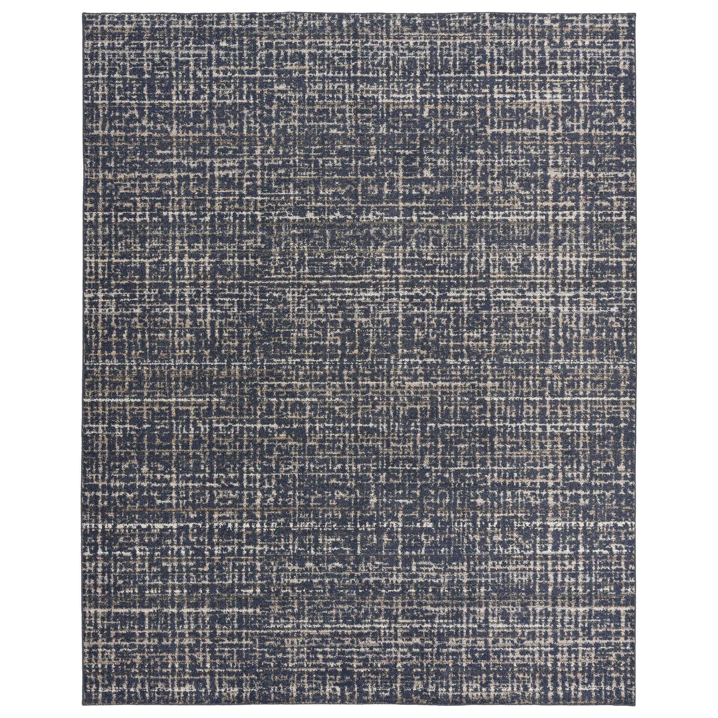 Garland Rug Rumba Slate Blue/Earth Tone Indoor Area Rug, 8' x 10'