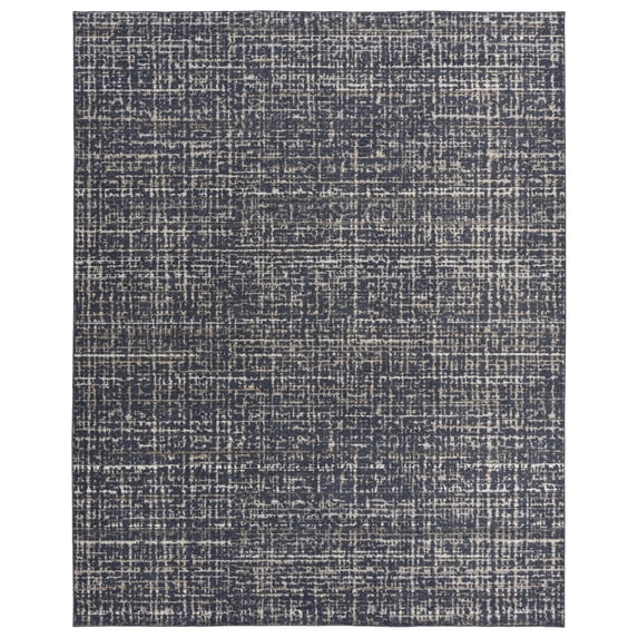 Garland Rug Rumba Slate Blue/Earth Tone Indoor Area Rug, 8' x 10'