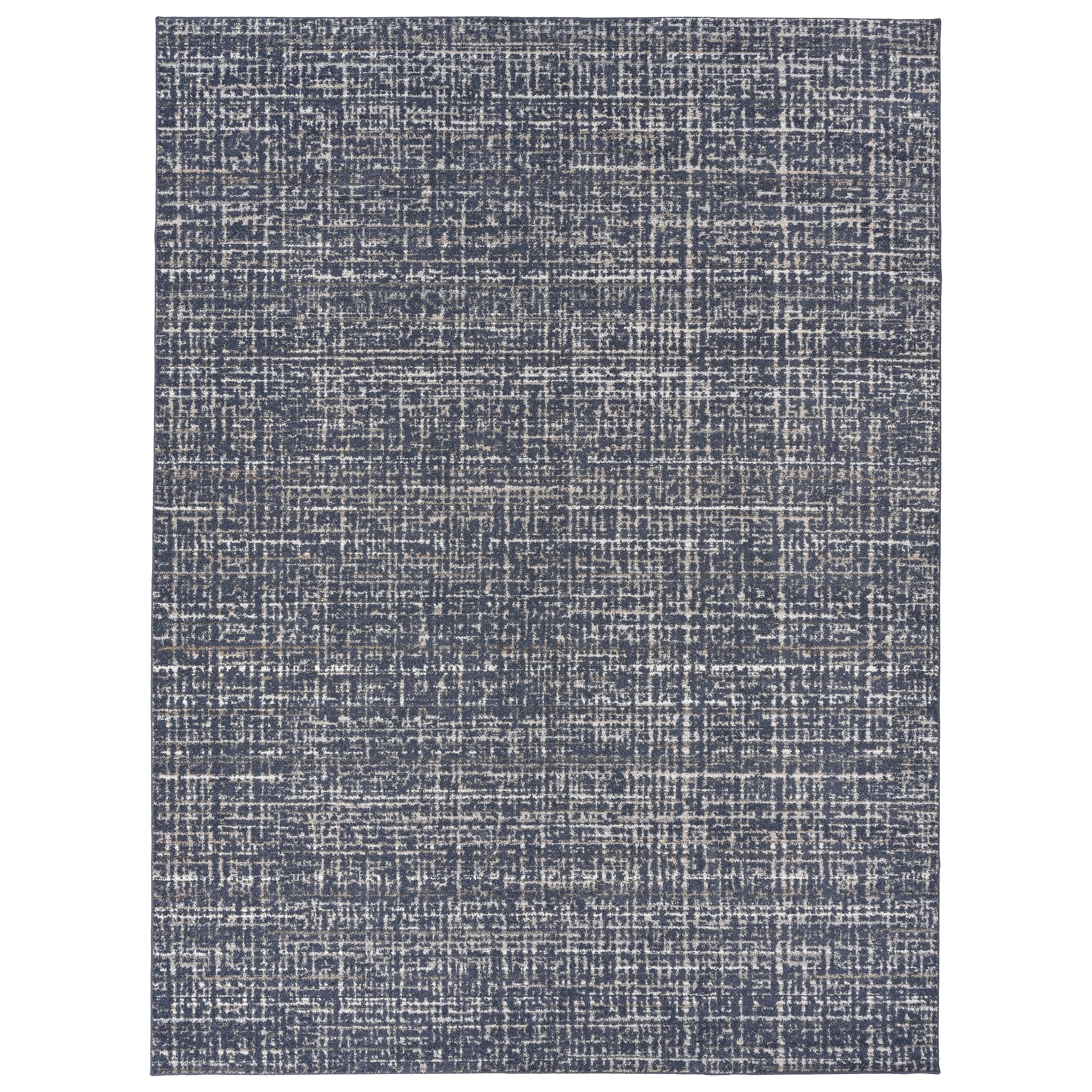 Garland Rug Rumba Slate Blue/Earth Tone Indoor Area Rug, 9' x 12'