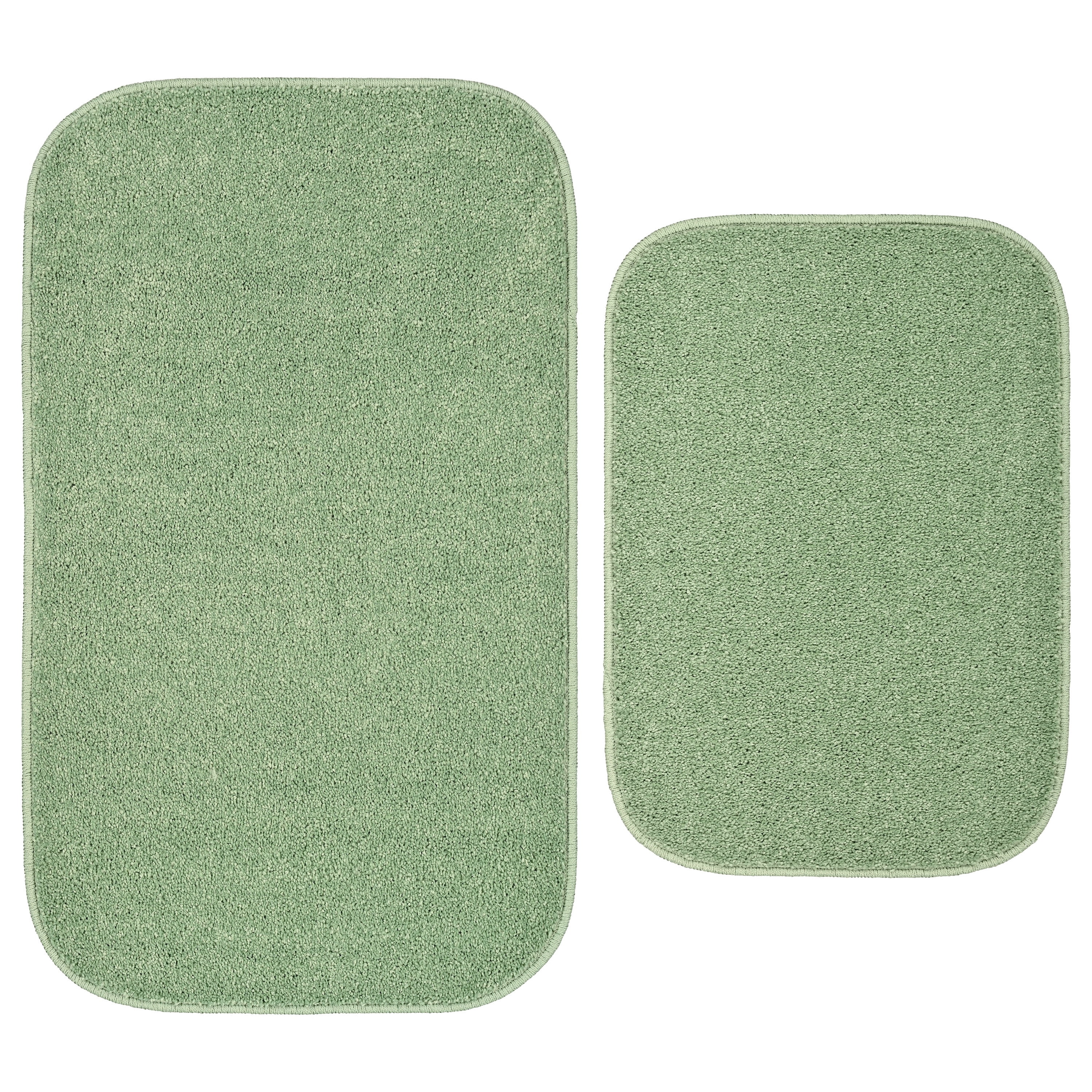 Garland Rug Sedona Washable Bath Rug Set, 2 Piece (21"x34" & 17"x24") Deep Fern