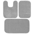 thumbnail image 1 of Garland Rug Sedona Washable Bath Rug Set, 3 Piece Set (2 Bath Rugs, & Contour Rug) Silver, 1 of 6