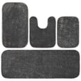 thumbnail image 1 of Garland Rug Sedona Washable Bath Rug Set, 4 Piece Set (2 Bath Rugs, Contour Rug, Runner Rug) Cinder Gray, 1 of 6