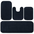 thumbnail image 1 of Garland Rug Sedona Washable Bath Rug Set, 4 Piece Set (2 Bath Rugs, Contour Rug, Runner Rug) Navy, 1 of 6