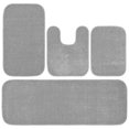 thumbnail image 1 of Garland Rug Sedona Washable Bath Rug Set, 4 Piece Set (2 Bath Rugs, Contour Rug, Runner Rug) Silver, 1 of 6