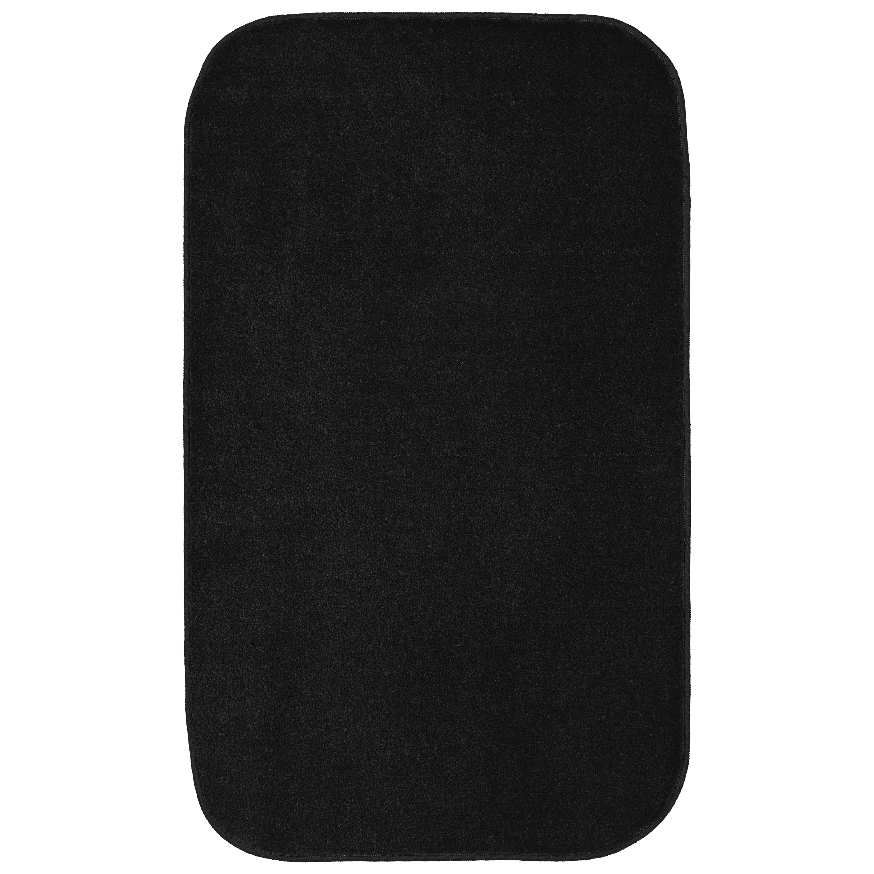 Garland Rug Sedona Washable Polypropylene Black Bath Rug, 24" x 40"
