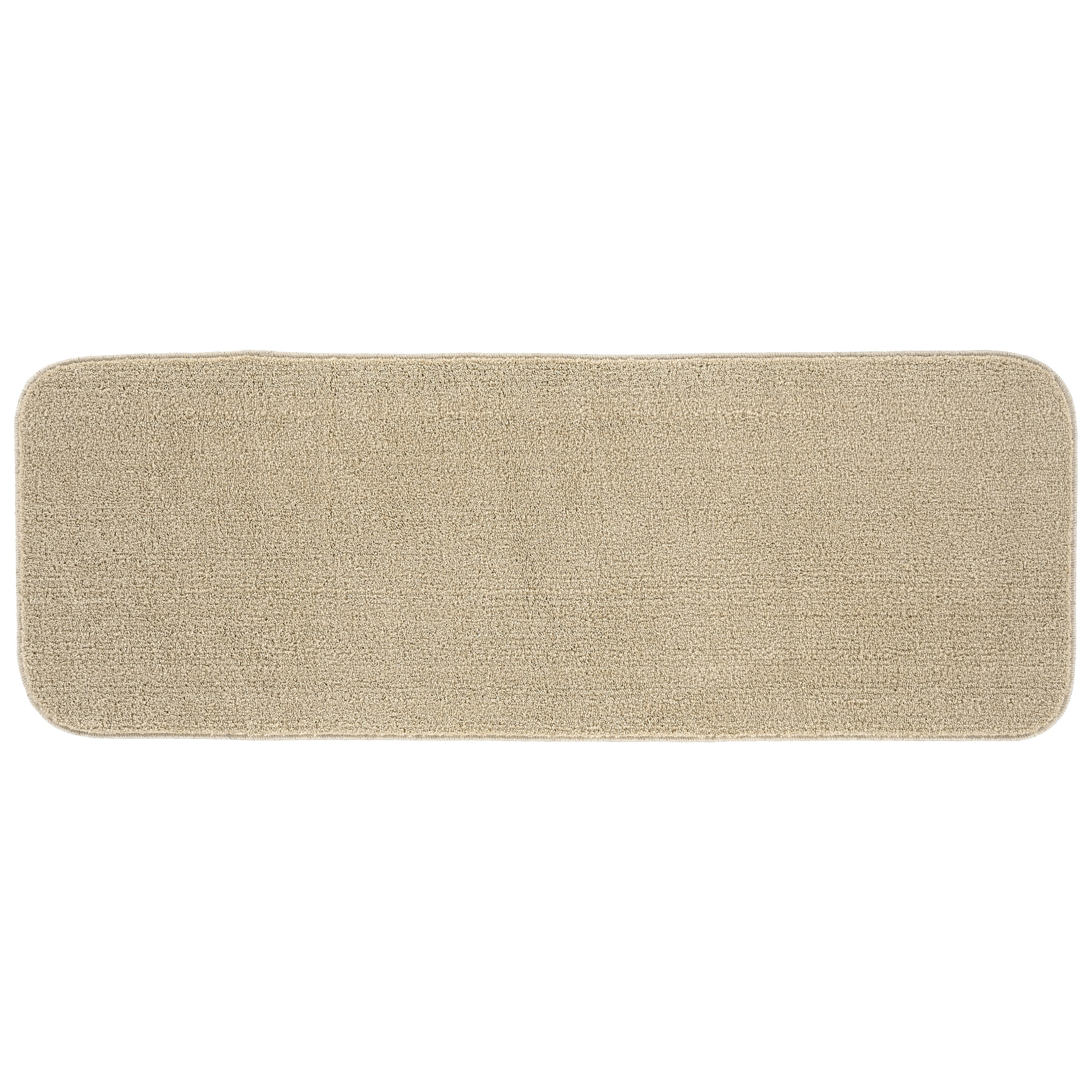 Garland Rug Sedona Washable Polypropylene Champagne Bathroom Runner, 22” x 60”