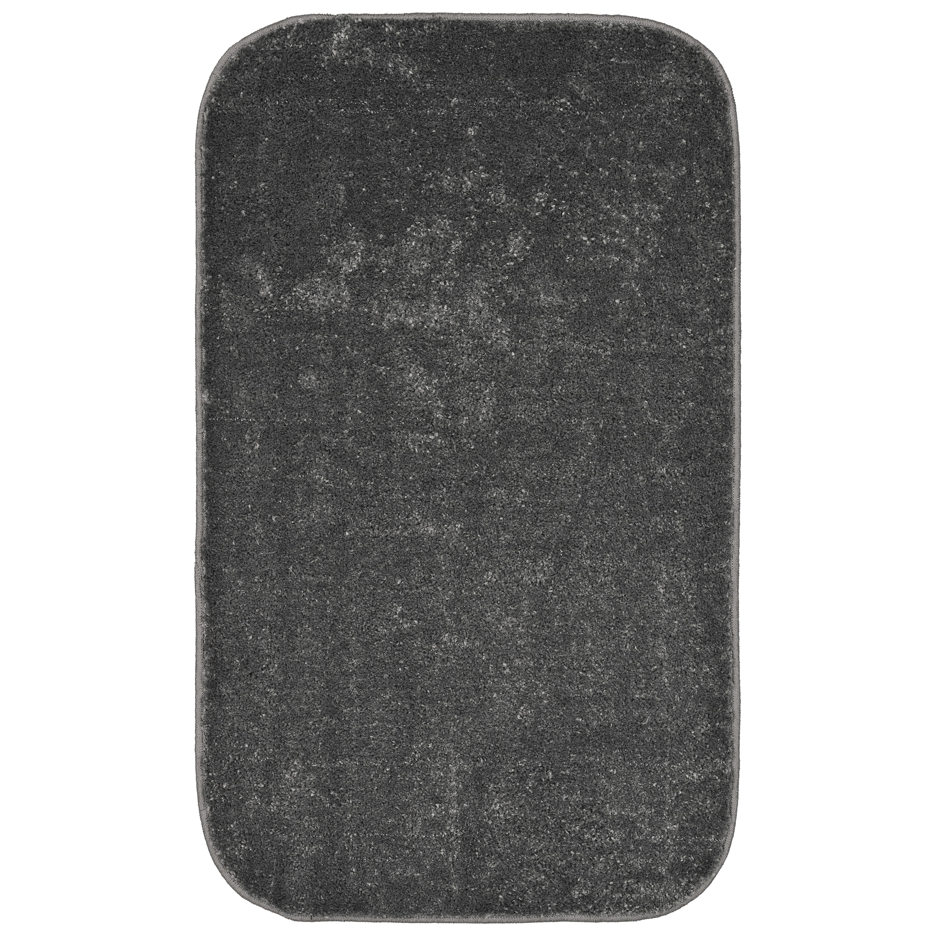 Garland Rug Sedona Washable Polypropylene Cinder Gray Bath Rug, 24" x 40"