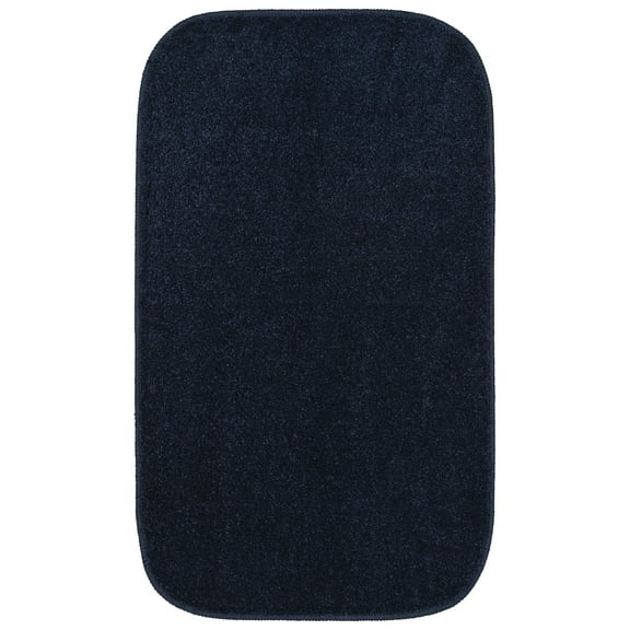 Garland Rug Sedona Washable Polypropylene Navy Bath Rug, 21" x 34"