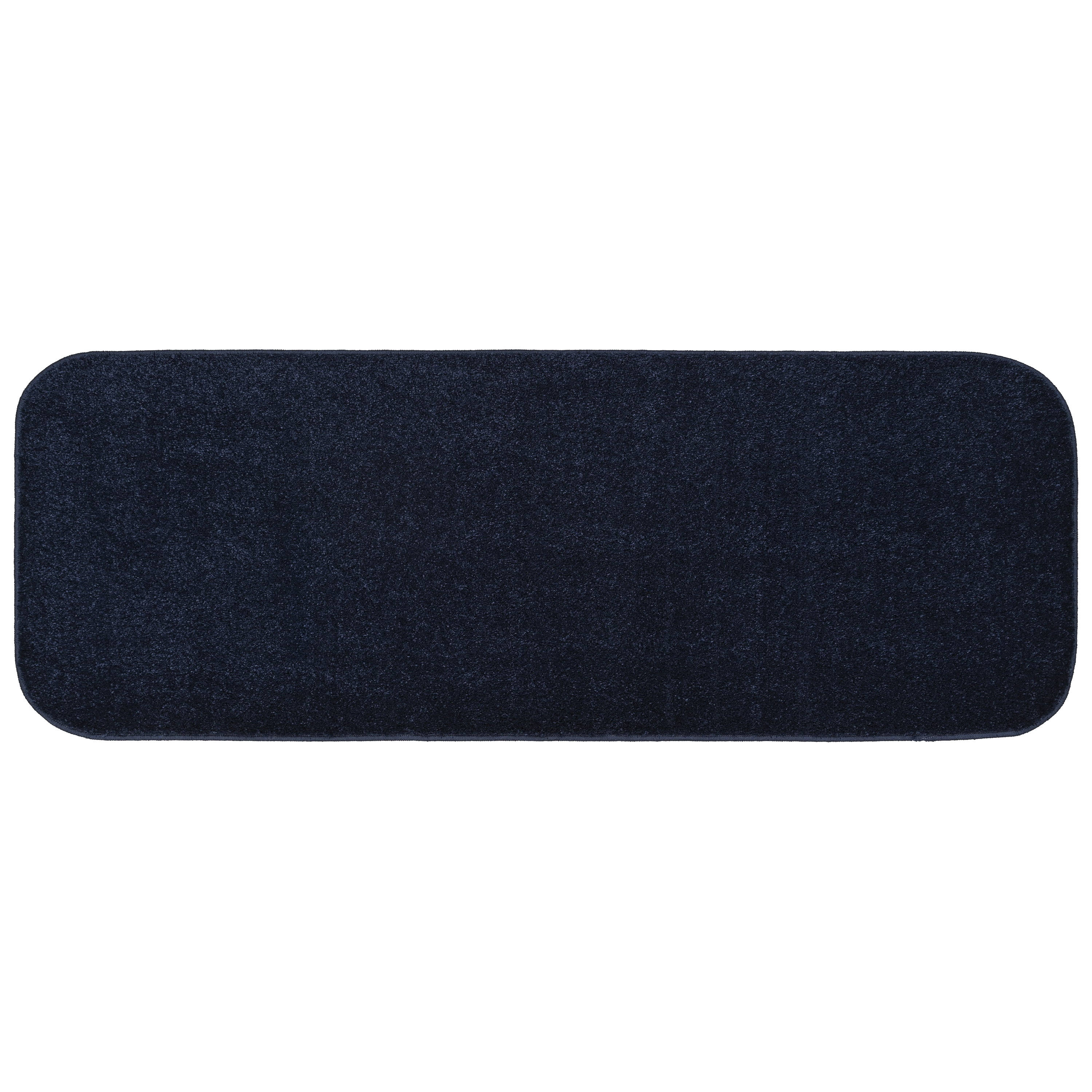 Garland Rug Sedona Washable Polypropylene Navy Bathroom Runner, 22” x 60”
