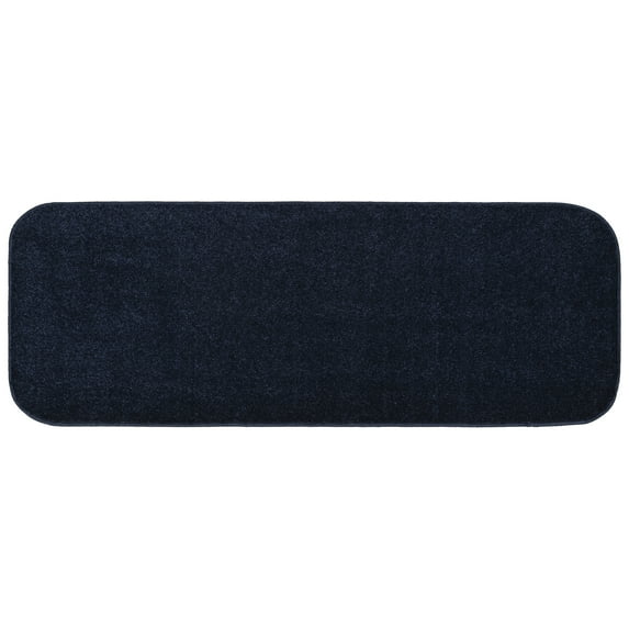 Garland Rug Sedona Washable Polypropylene Navy Bathroom Runner, 22” x 60”