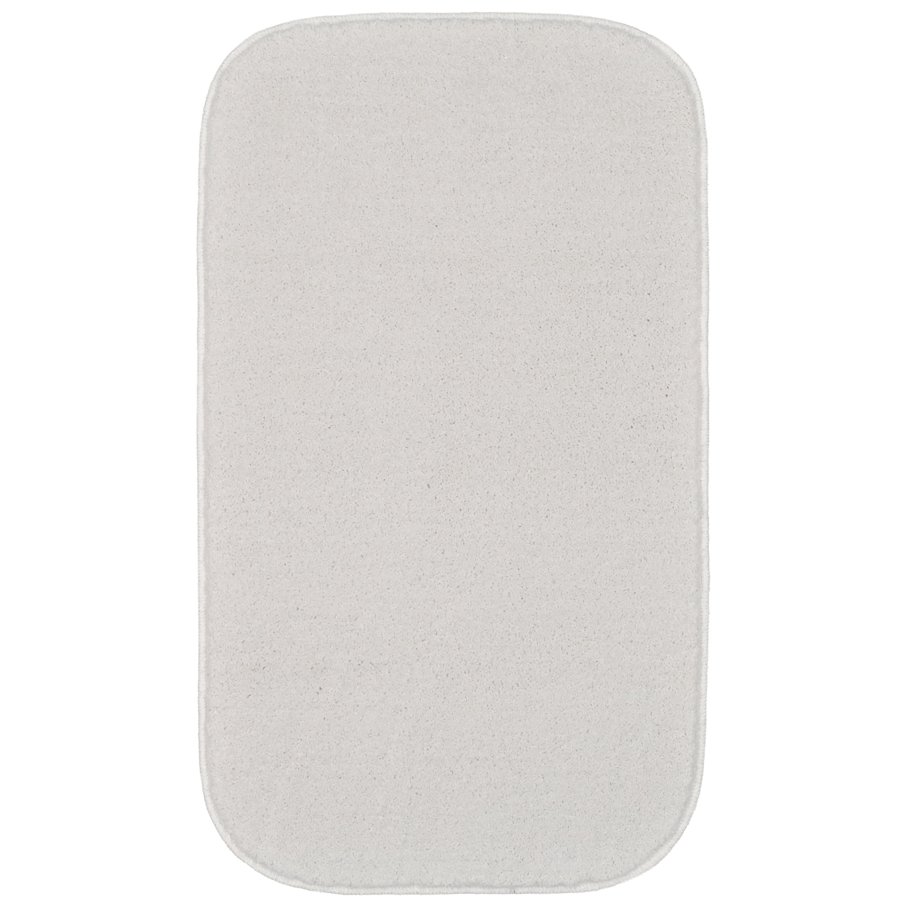Garland Rug Sedona Washable Polypropylene White Bath Rug, 21" x 34"