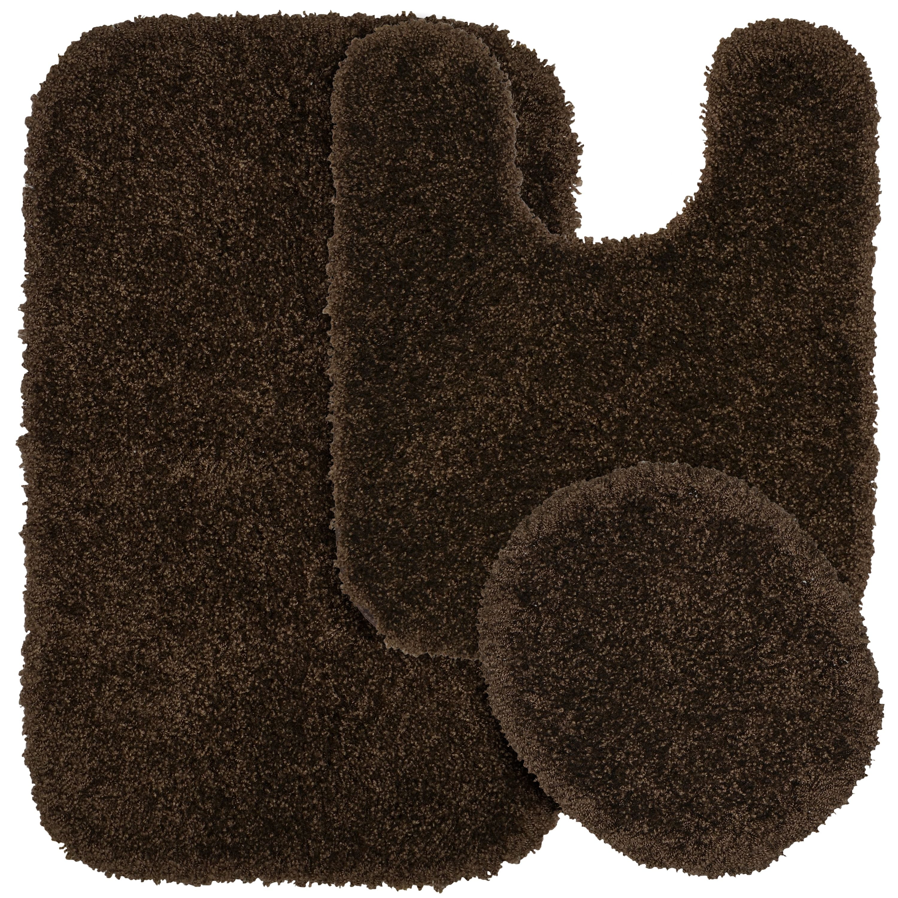 Garland Rug Serendipity 3 Piece Shaggy Nylon Washable Bathroom Rug Set