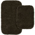 thumbnail image 1 of Garland Rug Serendipity Washable Nylon Bath Rug Set, 2 Piece Set (17"x24" Bath Rug, & 21"x34" Bath Rug) Chocolate, 1 of 6