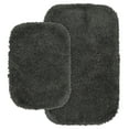 thumbnail image 1 of Garland Rug Serendipity Washable Nylon Bath Rug Set, 2 Piece Set (17"x24" Bath Rug, & 21"x34" Bath Rug) Dark Gray, 1 of 6