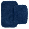 thumbnail image 1 of Garland Rug Serendipity Washable Nylon Bath Rug Set, 2 Piece Set (17"x24" Bath Rug, & 21"x34" Bath Rug) Navy, 1 of 5