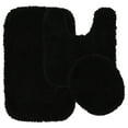thumbnail image 1 of Garland Rug Serendipity Washable Nylon Bath Rug Set, 3 Piece Set (21"x34" Bath Rug, Contour Rug, & Toilet Lid) Black, 1 of 6