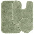 thumbnail image 1 of Garland Rug Serendipity Washable Nylon Bath Rug Set, 3 Piece Set (21"x34" Bath Rug, Contour Rug, & Toilet Lid) Deep Fern, 1 of 5
