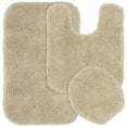 thumbnail image 1 of Garland Rug Serendipity Washable Nylon Bath Rug Set, 3 Piece Set (21"x34" Bath Rug, Contour Rug, & Toilet Lid) Linen, 1 of 6