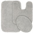 thumbnail image 1 of Garland Rug Serendipity Washable Nylon Bath Rug Set, 3 Piece Set (21"x34" Bath Rug, Contour Rug, & Toilet Lid) Platinum Gray, 1 of 6