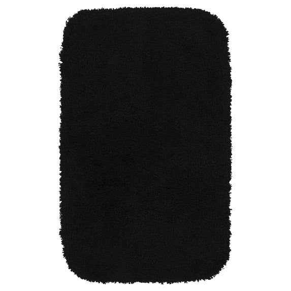 Garland Rug Serendipity Washable Nylon Black Bath Rug, 24" x 40"