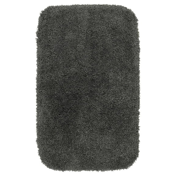 Garland Rug Serendipity Washable Nylon Dark Gray Bath Rug, 24" x 40"
