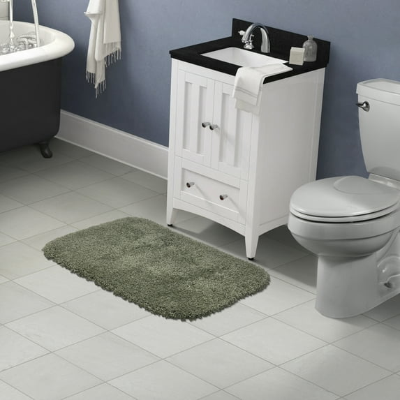 Garland Rug Serendipity Washable Nylon Deep Fern Bath Rug, 24" x 40"
