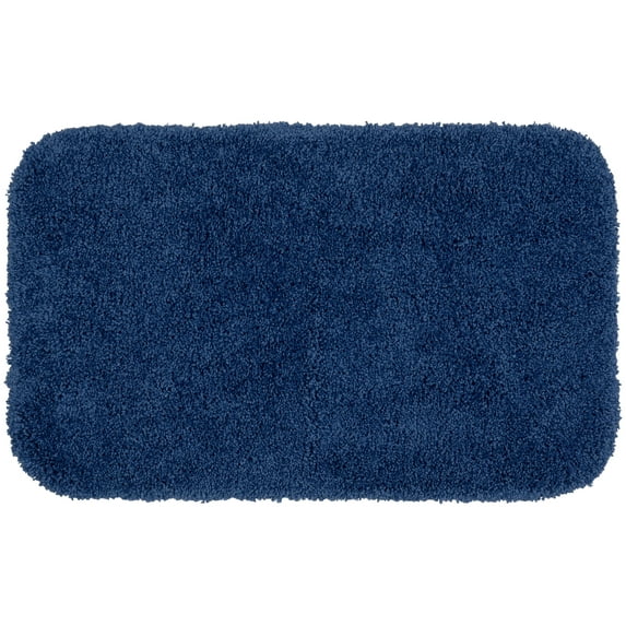Garland Rug Serendipity Washable Nylon Navy Bath Rug, 24" x 40"