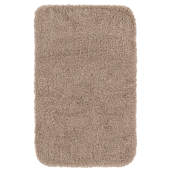 Garland Rug Serendipity Washable Nylon Taupe Bath Rug, 30" x 50"