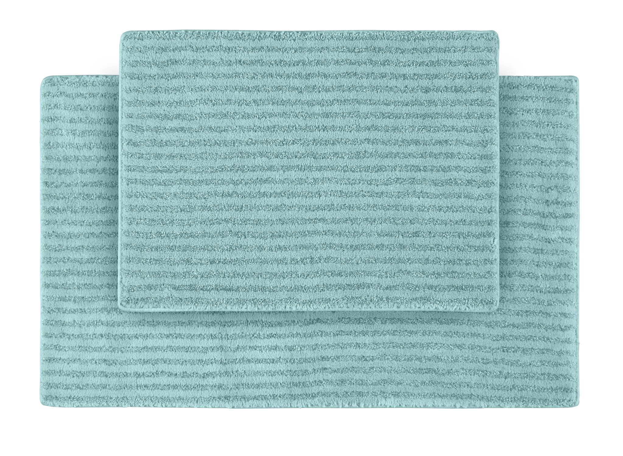 Garland Rug Sheridan 2 Piece Nylon Washable Bath Rug Set Sea Foam