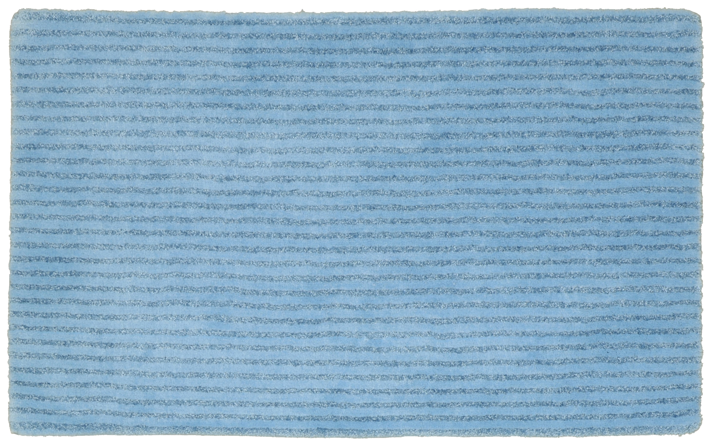 Garland Rug Sheridan 24 in. x 40 in. Plush Washable Nylon Bath Rug Basin Blue