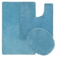 thumbnail image 1 of Garland Rug Sheridan 3 Piece Nylon Washable Bath Rug Set Basin Blue, 1 of 5