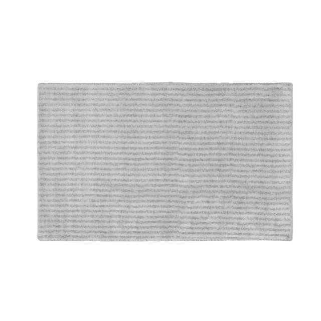 Garland Rug Sheridan 30 in. x 50 in. Plush Washable Nylon Bath Rug Platinum Gray