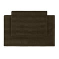 thumbnail image 1 of Garland Rug Sheridan Washable Nylon Bath Rug Set, 2 Piece Set (17"x24" Bath Rug, & 21"x34" Bath Rug) Chocolate, 1 of 5