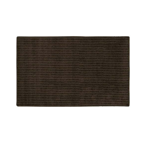 Garland Rug Sheridan Washable Nylon Chocolate Bath Rug, 30" x 50"