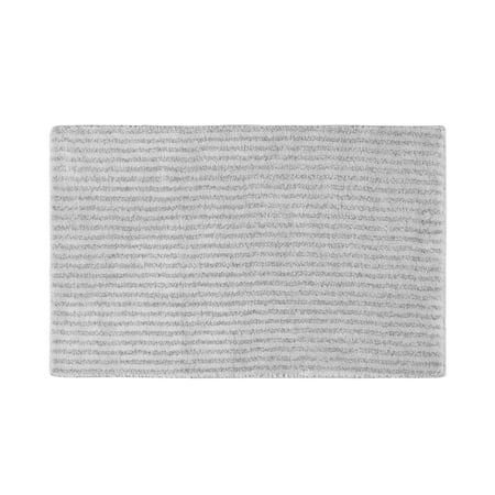 Garland Rug Sheridan Washable Nylon Platinum Gray Bath Rug, 24" x 40"