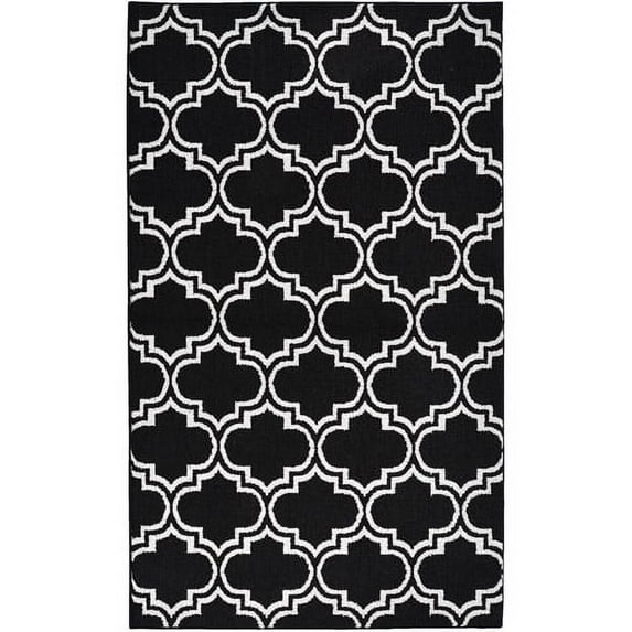 Garland Rug Silhouette 5 ft. x 7 ft. Area Rug Black/White