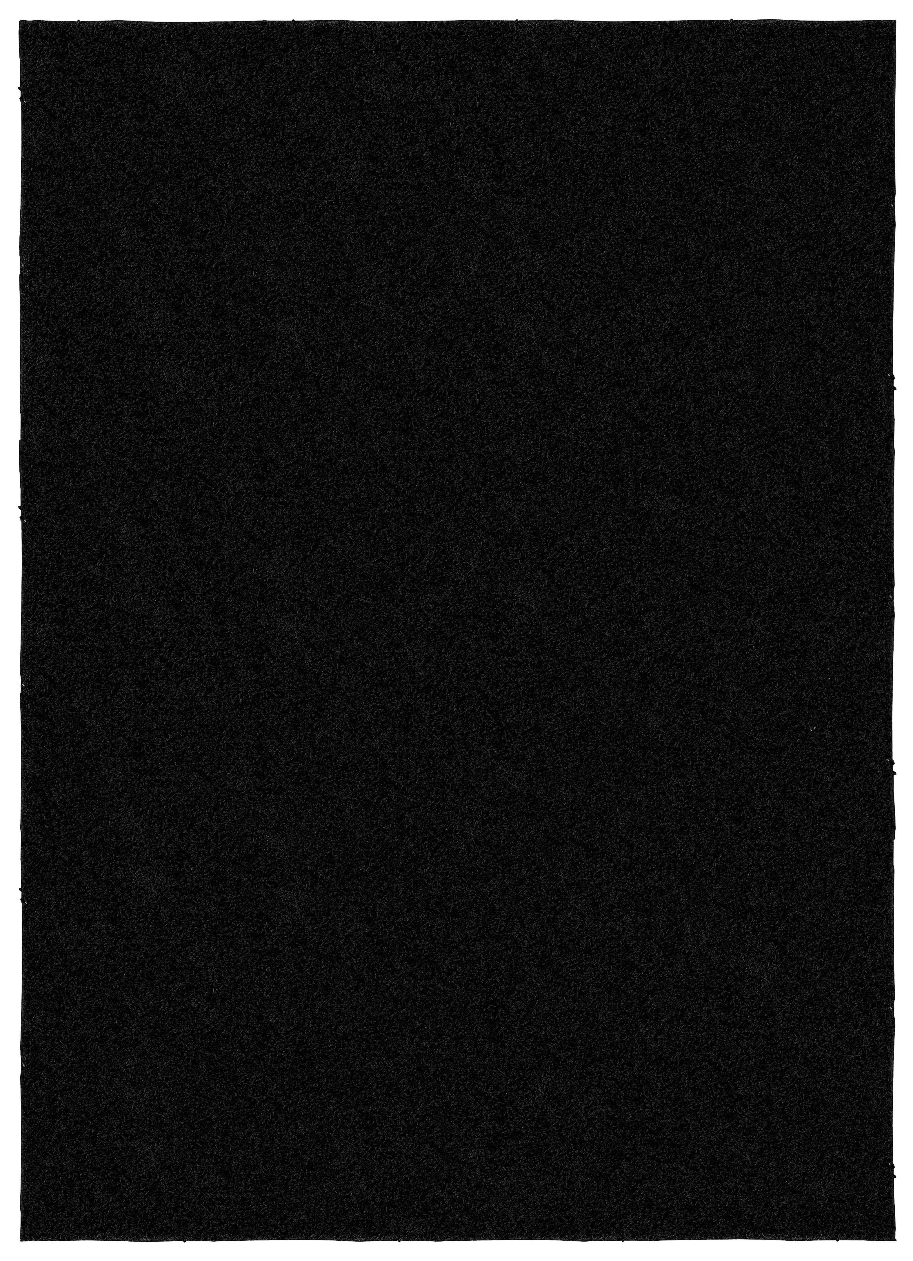 Skyline Shag 6' x 9' Luxurious Black Rectangular Area Rug